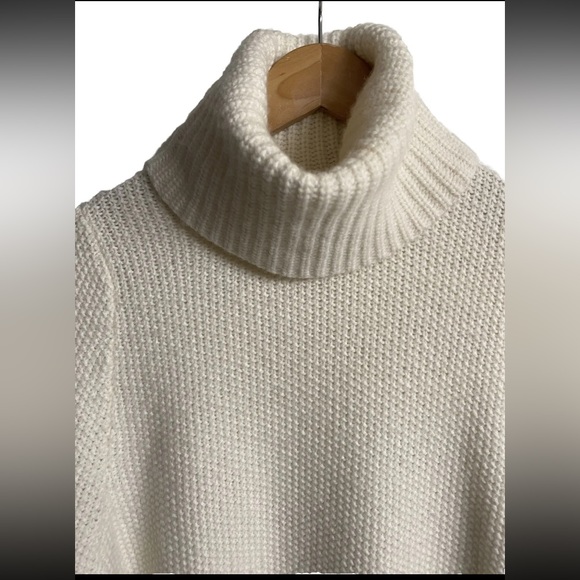 MADEWELL Varick Wool Alpaca Blend Knit Turtleneck Pullover Sweater Size S Ivory - Picture 5 of 10